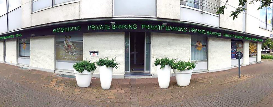 Ons kantoor aan de Piers de Raveschootlaan in Knokke-Heist voor de discrete aan- en verkoop van fysiek goud.